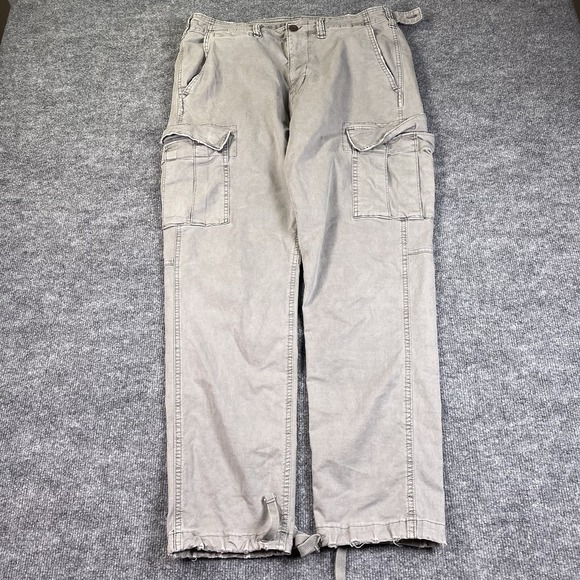 American Eagle Outfitters Other - American Eagle Pants Mens 34x29 Gray Slim Lived In Cargo Ankle Cinch Stretch